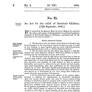 Destitute Children Act 1866